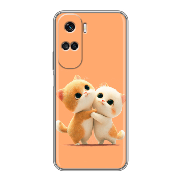 Силиконовый чехол на Huawei Honor 90 Lite с принтом Милые котики Силиконовый чехол на Huawei Honor 90 Lite с принтом Милые котики