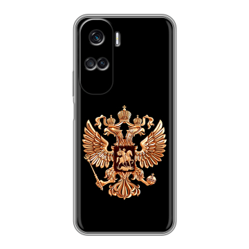 Силиконовый чехол на Huawei Honor 90 Lite с принтом Герб России золотой Силиконовый чехол на Huawei Honor 90 Lite с принтом Герб России золотой
