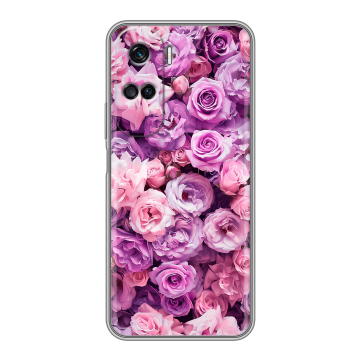 Силиконовый чехол на Huawei Honor 90 Lite с принтом лавандовые розы