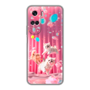 Силиконовый чехол на Huawei Honor 90 Lite с принтом милые котики