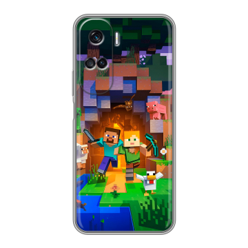 Силиконовый чехол на Huawei Honor 90 Lite с принтом Майнкрафт Minecraft Силиконовый чехол на Huawei Honor 90 Lite с принтом Майнкрафт Minecraft