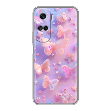 Силиконовый чехол на Huawei Honor 90 Lite с принтом Бабочки