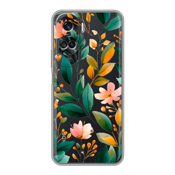 Силиконовый чехол на Huawei Honor 90 Lite с принтом Цветы паттерн Силиконовый чехол на Huawei Honor 90 Lite с принтом Цветы паттерн