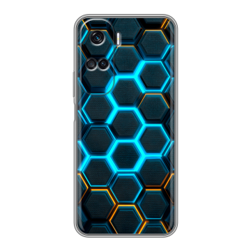 Силиконовый чехол на Huawei Honor 90 Lite с принтом Неоновые соты Силиконовый чехол на Huawei Honor 90 Lite с принтом Неоновые соты