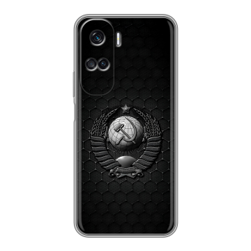 Силиконовый чехол на Huawei Honor 90 Lite с принтом Герб Флаг СССР