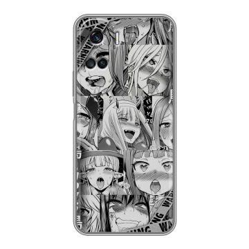 Силиконовый чехол на Huawei Honor 90 Lite с принтом Ahegao Ахегао Аниме