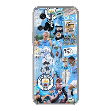 Силиконовый чехол на Huawei Honor 90 Lite с принтом Man City Манчестер Сити