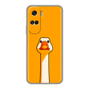 Силиконовый чехол на Huawei Honor 90 Lite с принтом Смешная утка