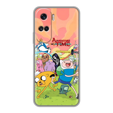 Силиконовый чехол на Huawei Honor 90 Lite с принтом Adventure time Время приключений