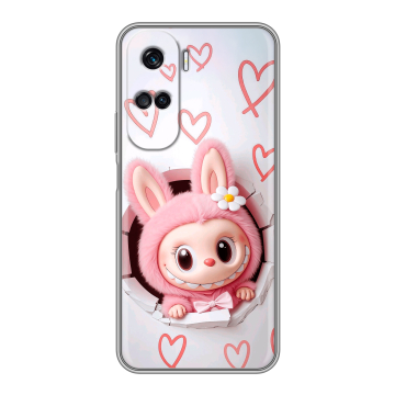 Силиконовый чехол на Huawei Honor 90 Lite с принтом Labubu Лабубу