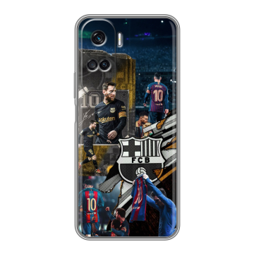Силиконовый чехол на Huawei Honor 90 Lite с принтом Messi Barcelona Силиконовый чехол на Huawei Honor 90 Lite с принтом Messi Barcelona