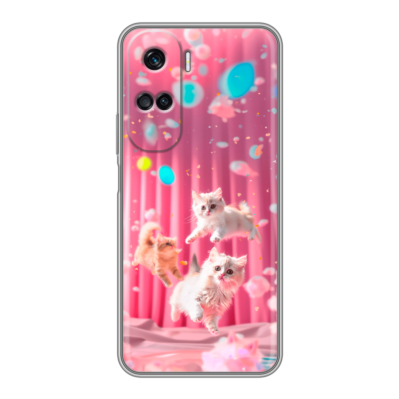 Силиконовый чехол на Huawei Honor 90 Lite с принтом милые котики Силиконовый чехол на Huawei Honor 90 Lite с принтом милые котики