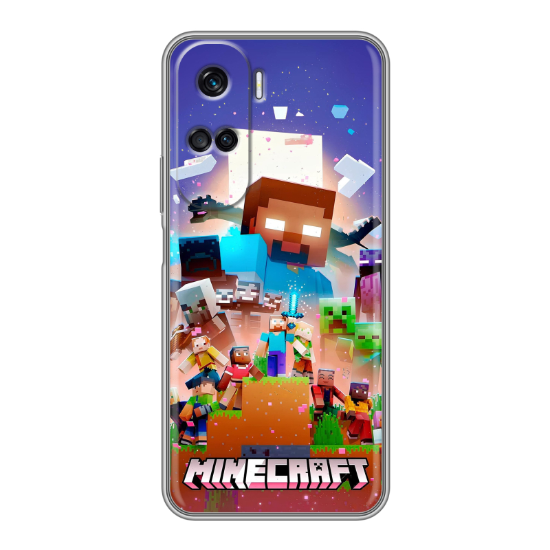 Силиконовый чехол на Huawei Honor 90 Lite с принтом Майнкрафт Minecraft Силиконовый чехол на Huawei Honor 90 Lite с принтом Майнкрафт Minecraft