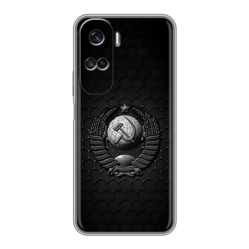 Силиконовый чехол на Huawei Honor 90 Lite с принтом Герб Флаг СССР Силиконовый чехол на Huawei Honor 90 Lite с принтом Герб Флаг СССР