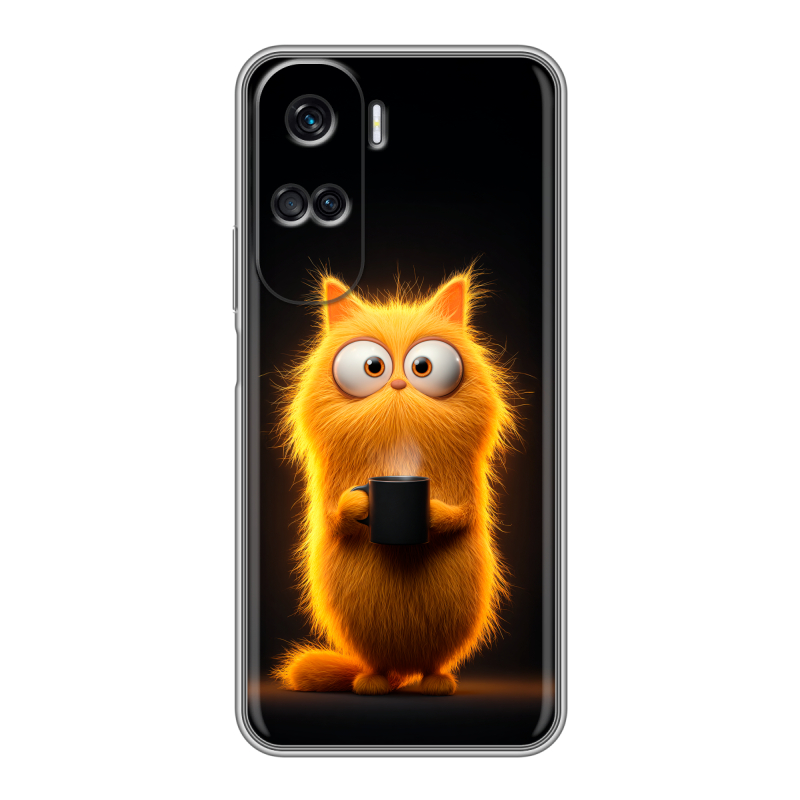 Силиконовый чехол на Huawei Honor 90 Lite с принтом Смешной кот Силиконовый чехол на Huawei Honor 90 Lite с принтом Смешной кот