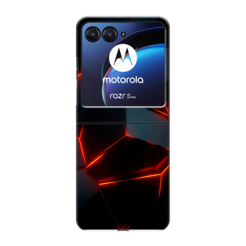 Пластиковый чехол на Motorola Razr 40 Ultra с принтом Яркие абстракции