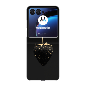 Пластиковый чехол на Motorola Razr 40 Ultra с принтом Черная клубника