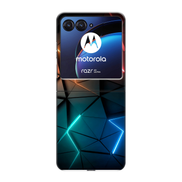 Пластиковый чехол на Motorola Razr 40 Ultra с принтом Абстракция неон