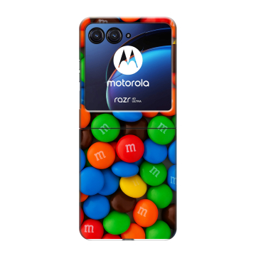 Пластиковый чехол на Motorola Razr 40 Ultra с принтом Конфеты