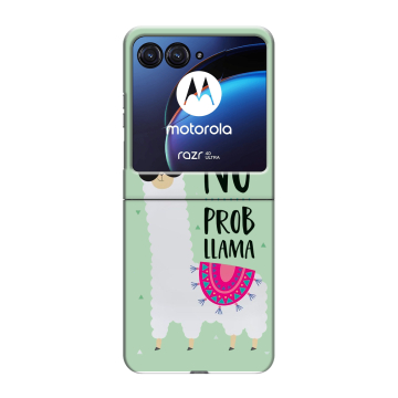 Пластиковый чехол на Motorola Razr 40 Ultra с принтом Лама