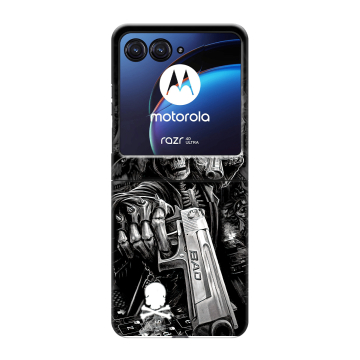 Пластиковый чехол на Motorola Razr 40 Ultra с принтом Скелет