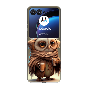 Пластиковый чехол на Motorola Razr 40 Ultra с принтом Сова
