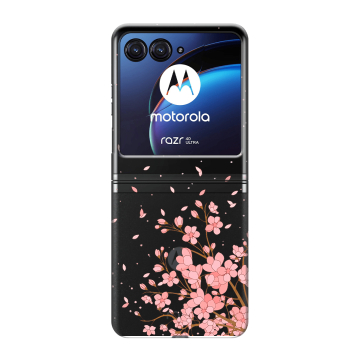 Пластиковый чехол на Motorola Razr 40 Ultra с принтом Ветка сакуры