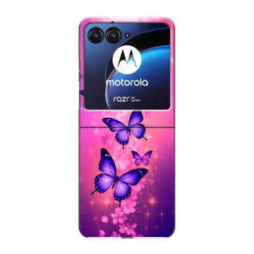 Пластиковый чехол на Motorola Razr 40 Ultra с принтом Бабочки