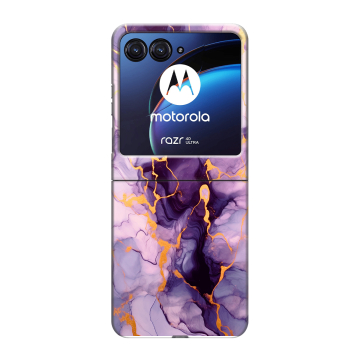 Пластиковый чехол на Motorola Razr 40 Ultra с принтом Мрамор
