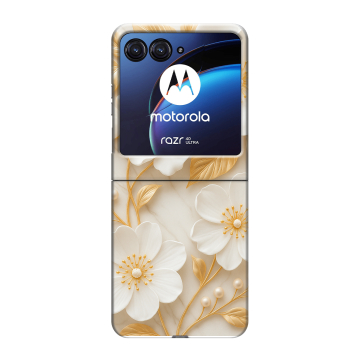 Пластиковый чехол на Motorola Razr 40 Ultra с принтом Цветы