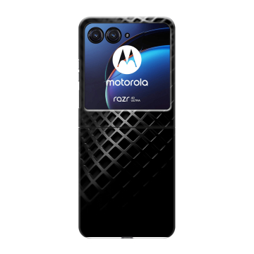 Пластиковый чехол на Motorola Razr 40 Ultra с принтом Текстура металла