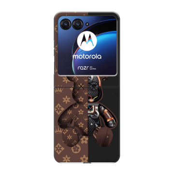Пластиковый чехол на Motorola Razr 40 Ultra с принтом Луи робот