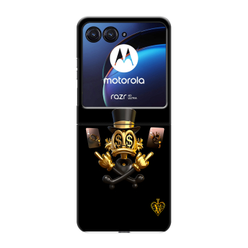 Пластиковый чехол на Motorola Razr 40 Ultra с принтом Золотой скрудж макдак