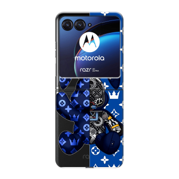 Пластиковый чехол на Motorola Razr 40 Ultra с принтом Луи робот