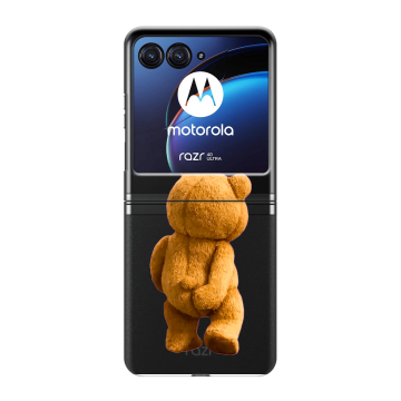 Пластиковый чехол на Motorola Razr 40 Ultra с принтом Медведь