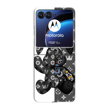 Пластиковый чехол на Motorola Razr 40 Ultra с принтом Луи робот