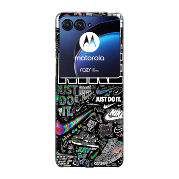 Пластиковый чехол на Motorola Razr 40 Ultra с принтом Найк