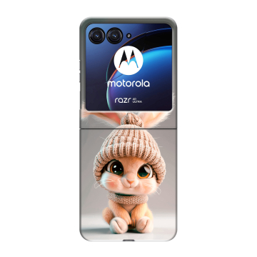 Пластиковый чехол на Motorola Razr 40 Ultra с принтом Кролик
