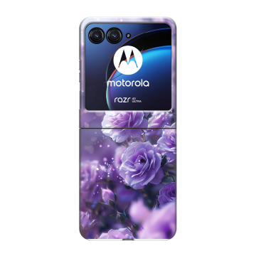 Пластиковый чехол на Motorola Razr 40 Ultra с принтом Розы цветы