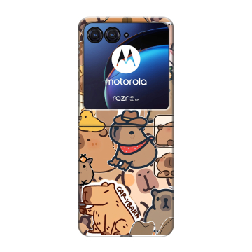 Пластиковый чехол на Motorola Razr 40 Ultra с принтом капибара