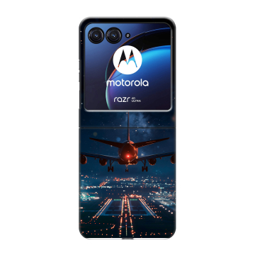 Пластиковый чехол на Motorola Razr 40 Ultra с принтом самолет