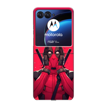Пластиковый чехол на Motorola Razr 40 Ultra с принтом Дедпул Deadpool