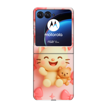Пластиковый чехол на Motorola Razr 40 Ultra с принтом для девочек