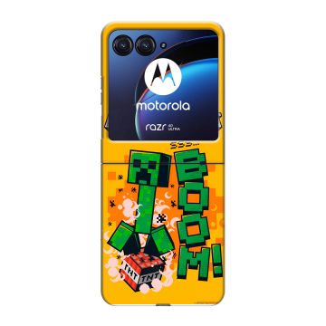 Пластиковый чехол на Motorola Razr 40 Ultra с принтом Майнкрафт Minecraft