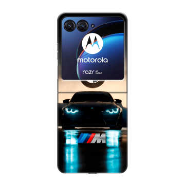 Пластиковый чехол на Motorola Razr 40 Ultra с принтом БМВ BMW
