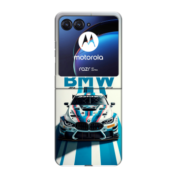 Пластиковый чехол на Motorola Razr 40 Ultra с принтом БМВ BMW