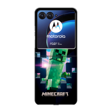 Пластиковый чехол на Motorola Razr 40 Ultra с принтом Майнкрафт Minecraft