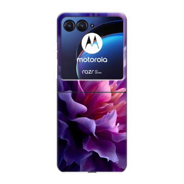 Пластиковый чехол на Motorola Razr 40 Ultra с принтом женский цветы