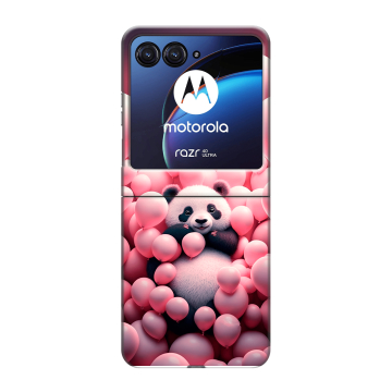 Пластиковый чехол на Motorola Razr 40 Ultra с принтом Панда