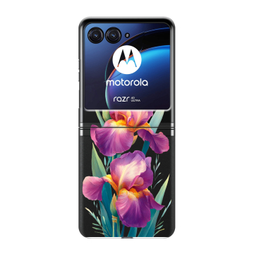 Пластиковый чехол на Motorola Razr 40 Ultra с принтом Цветы орхидеи Пластиковый чехол на Motorola Razr 40 Ultra с принтом Цветы орхидеи